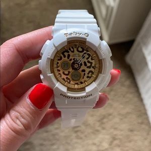 White leopard baby G women watch